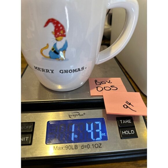 Rae Dunn Merry Gnomas Mug Dog Christmas Holiday Large Coffee Cup Ceramic Magenta - Picture 9 of 9